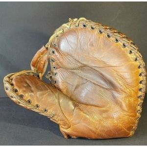 Antique Davega Baseball Glove Early 1920's Lefty Buck Jordan Model Mitt